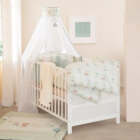 Világoszöld pamut gyerek ágyneműhuzat babaágyhoz 100x135 cm Woodland Buddies – Roba