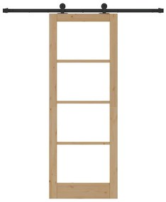 Csúszóajtó ORKDAL Barna 78 x 211 cm Fa és fém