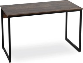 Íróasztal 120 cm méretben, rusztikus tölgy/fekete színben ROSS