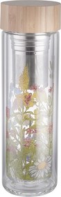 TEA TENDER teás üveg kivehető szűrővel, virágok 450 ml