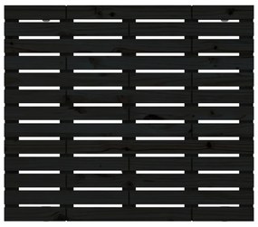 fekete tömör fenyőfa fali fejtámla 96 x 3 x 91,5 cm