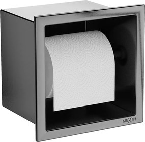 Mexen X-Wall-P WC-papírtartó, kefe hatású szürke - 19E3