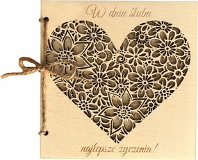 Esküvői Ajándéktárgy Esküvői Képeslap Fa MODELL7