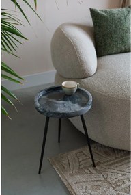 Kerek tárolóasztal márvány asztallappal ø 33 cm Karrara – White Label