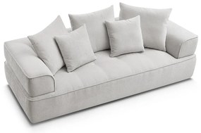 Világosszürke zsenília kanapé 237 cm Whesley – Bobochic Paris