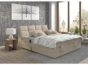 Elektromos állítható ágy, boxspring, bézs, 180x200, GERONA NEW
