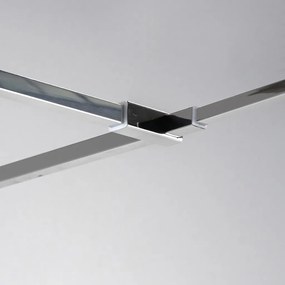 Stuxi Milano Kombi Plus 2 Walk-in zuhanyfal, 120x70 cm, 8 mm vastag vízlepergető biztonsági üveggel, 2 polccal és törölközőtartóval
