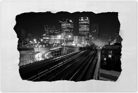 Poszterek 90x60 FelhĆkarcolĂłk Fekete-fehĂ©r