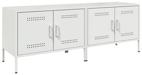 2 db fehér acél TV-szekrény 68 x 39 x 50,5 cm
