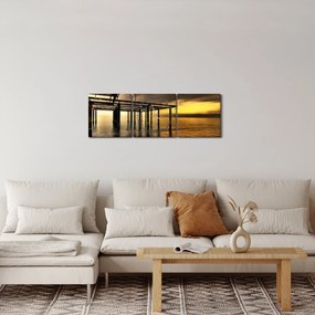Kép - Építészet a parton (órával) (90x30 cm)