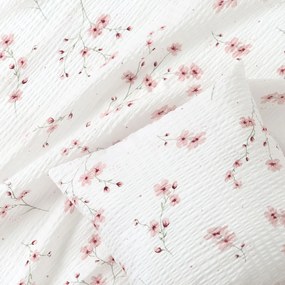 Goldea krepp párnahuzat - cseresznyevirágok 40 x 40 cm
