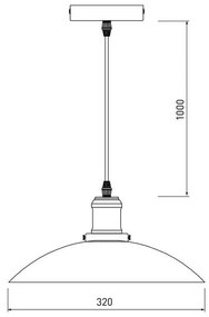 Lámpa Mennyezeti lámpatest HORIZON ,4499,AC220-240V,50/60Hz,1*E27,IP20,átmérő 32cm,egyes,fehér