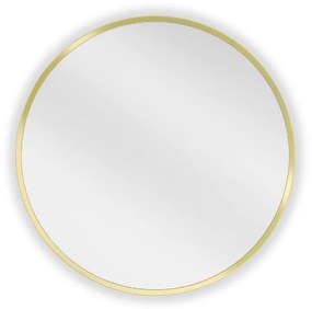 Mexen Loft, kerek fürdőszobai tükör 30 cm, keret színe arany fényes, 9850-030-030-000-50