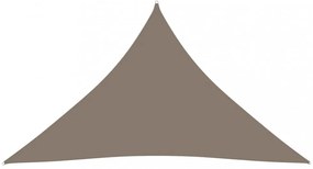 tópszínű háromszögű oxford-szövet napvitorla 3,6 x 3,6 x 3,6 m