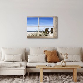 Kép - A strandra néző ablak (70x50 cm)