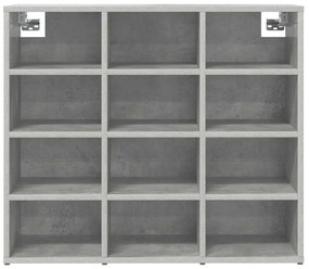 Cipősszekrény polcokkal Beton szürke 77.5 x 30 x 67 cm Faanyag