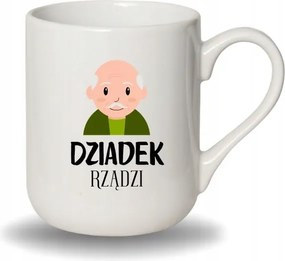 Bögre Fehér Coffee Vicces Ajándék Nagypapa Napja Nagypapa Uralkodik