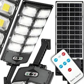 Erős Napelemes Utcai Lámpa 1000W Szürkületi Mozgásérzékelős Lámpa Távirányító