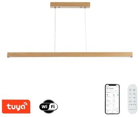 Brilagi - LED dimmelhető csillár kábelen OAK SMART LED/30W/230V Wi-Fi Tuya tölgy+távirányító