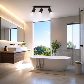 Brilagi - Fürdőszobai spotlámpa SELE 3xGU10/30W/230V IP44 fekete