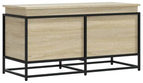 sonoma tölgy szerelt fa tárolóláda fedéllel 100x40x51,5 cm