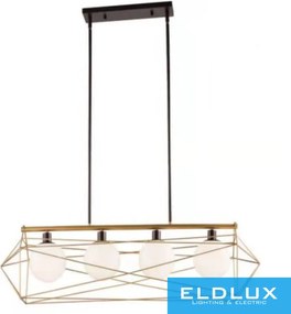 ELDLUX ELDGEOX függeszték fekete/arany E27×4