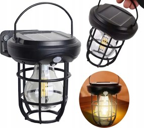 Álló függőlámpa Lampion Napelemes Fali Lámpa E27 Loft Led filament Pir