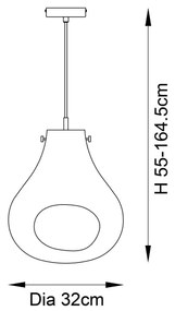 Endon 99790 - EUROPA kábeles függeszték 1xE27/10W/230V füstös barna