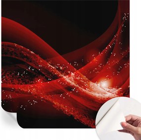 Dekoratív öntapadós fotótapéta Hálószobába Piros örvény 250x250 cm