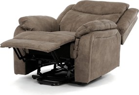 Elektromos relax fotel állítható háttámlával barna vintage szövet TV-Q8668 BR3