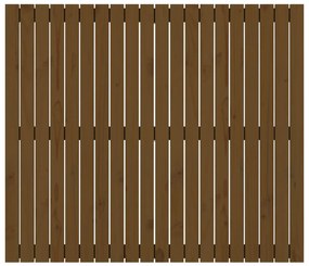 mézbarna tömör fenyőfa fali fejtámla 127,5x3x110 cm