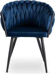 Sötétkék Bársony Étkezőszék ELENA