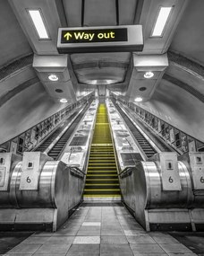 Poszter 40x50cm Mozgólépcső a metróállomáson, Assaf Frank