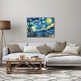 Kép – Csillagos éjszaka mozaikja (70x50 cm)