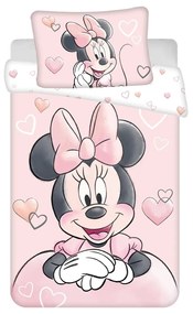 Pamut ágyneműhuzat babaágyhoz 100x135 cm Minnie – Jerry Fabrics