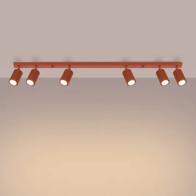 Sollux SL.1642 - Spotlámpa KARBON 6xGU10/10W/230V piros