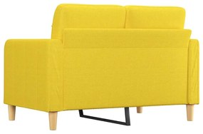 2 személyes világossárga szövet kanapé 120 cm