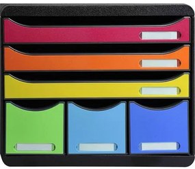 Irattároló, műanyag, 6 fiókos, EXACOMPTA Store-Box Maxi Iderama&amp;reg; (EX306798D)