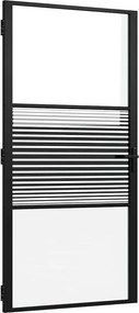 vidaXL Üvegajtó Csíkos Fekete 76 x 3.5 x 201.5 cm Alumínium