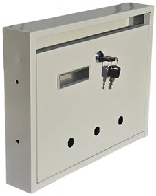 Lépcsőházi Postaláda (Monaco) 310mm X 230mm X 60mm lefele nyíló Szürke