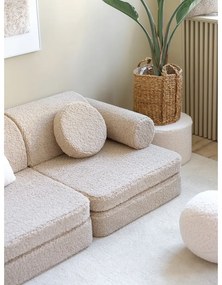 Világosbarna buklé gyerek kanapé 132 cm Settee – Wigiwama