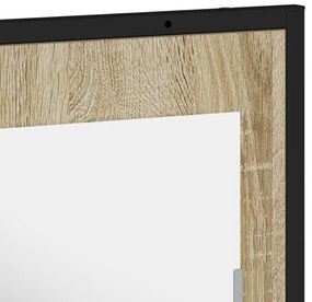 Fürdőszobai Tükör Polccal Sonoma Tölgy 50x12x60 cm Szerelt Fa