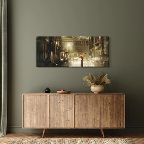 Kép - Nő egy esős éjszakán (120x50 cm)
