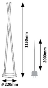 Rabalux 74166 - LED Állólámpa NIVARO LED/28W/230V 3000K