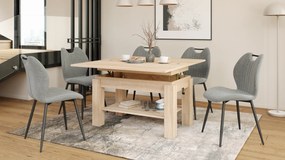 Mazzoni BRAWO Sonoma Tölgy - NYITHATÓ/MAGASÍTHATÓ DOHÁNYZÓASZTAL POLCCAL ÉTKEZŐASZTALKÉNT IS HASZNÁLHATÓ