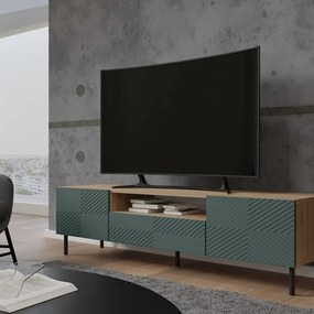 Shannan MIX RTV KAMA160 TV állvány, 43x160x40 cm, tölgy-zöld