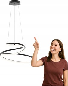 Led függőlámpa 60W Lorila PND-2168-M-BK Italux