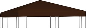 vidaXL barna pavilon tetőponyva 310 g/m², 3 x 3 m