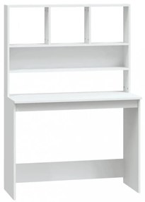 fehér szerelt fa íróasztal polcokkal 102 x 45 x 148 cm