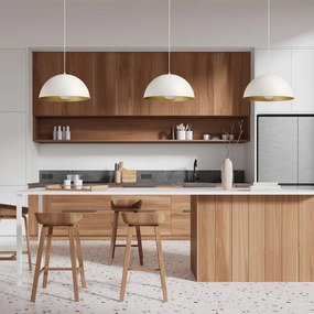 RENDL GLADYS 40 závěsná bílá/zlatá 230V LED E27 30W